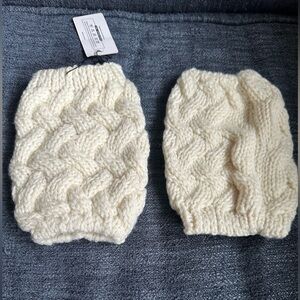 Cream Knit Leg Warmers